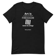 Art Is Freedom - Short-Sleeve Unisex T-Shirt / Blk - Molecule Design-Online 