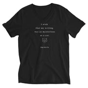 I Wish - Unisex Short Sleeve V-Neck T-Shirt / Blk - Molecule Design-Online 