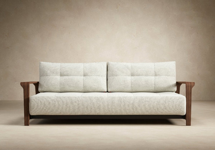Ran D.E.L Sofa w/Walnut Arms - Queen