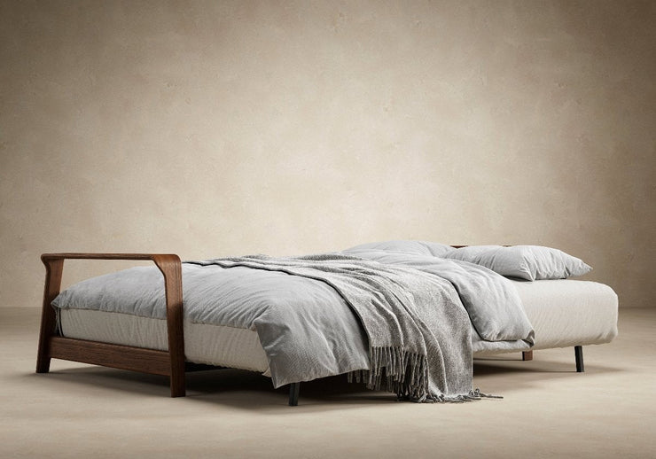 Ran D.E.L Sofa w/Walnut Arms - Queen