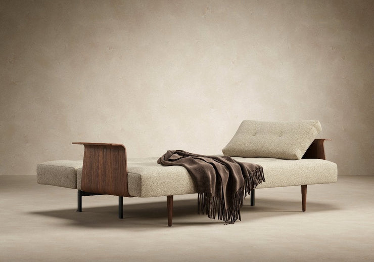 Recast Plus Dark Styletto Sofa w/Walnut Arms - Molecule Design-Online 