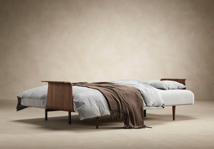 Recast Plus Dark Styletto Sofa w/Walnut Arms - Molecule Design-Online 