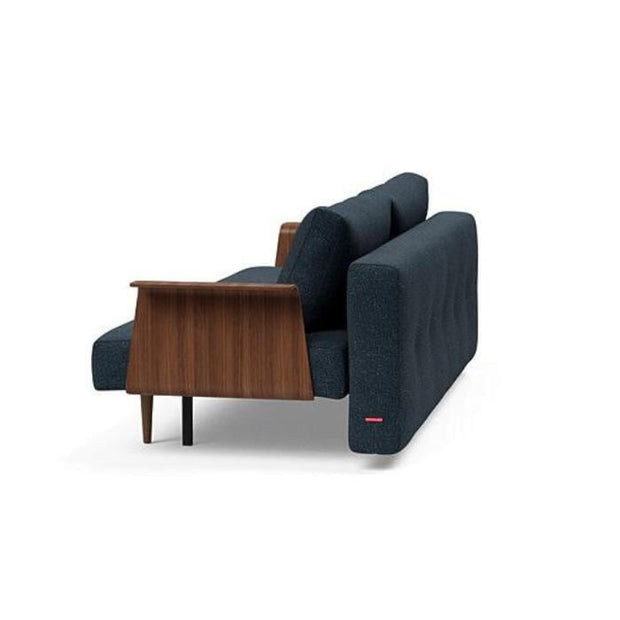 Recast Plus Dark Styletto Sofa w/Walnut Arms