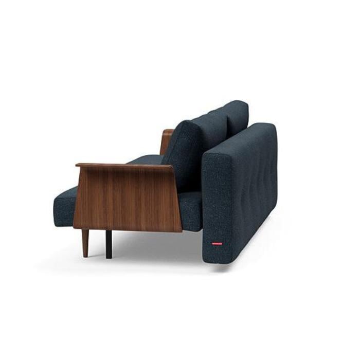 Recast Plus Dark Styletto Sofa w/Walnut Arms - Molecule Design-Online 