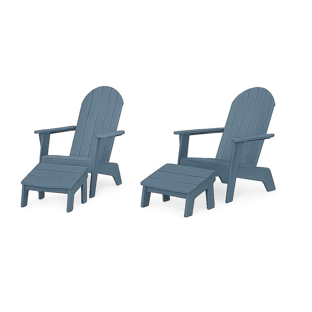 Curved Adirondack Chair and Ottoman Bundle