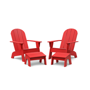 Curved Adirondack Chair and Ottoman Bundle