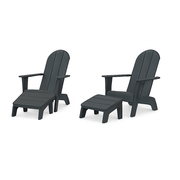Curved Adirondack Chair and Ottoman Bundle