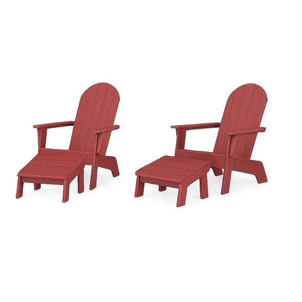 Curved Adirondack Chair and Ottoman Bundle