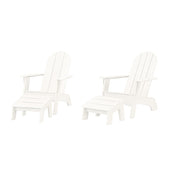 Curved Adirondack Chair and Ottoman Bundle