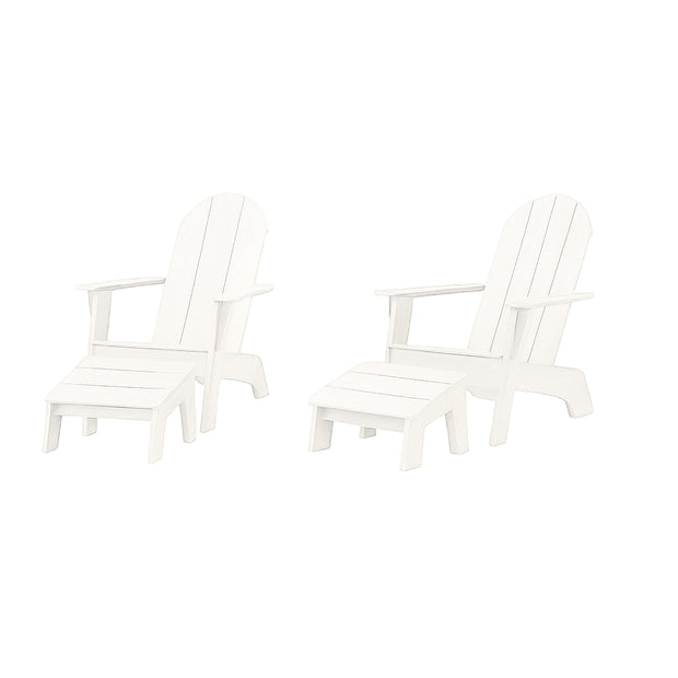 Curved Adirondack Chair and Ottoman Bundle