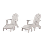 Curved Adirondack Chair and Ottoman Bundle