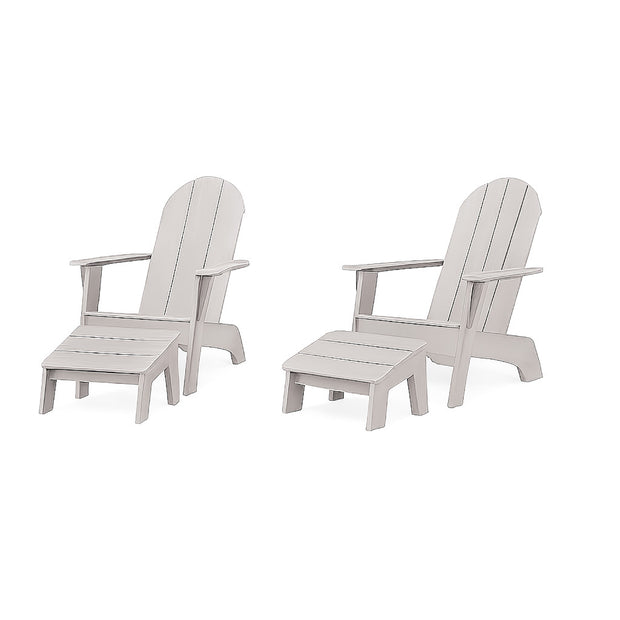 Curved Adirondack Chair and Ottoman Bundle