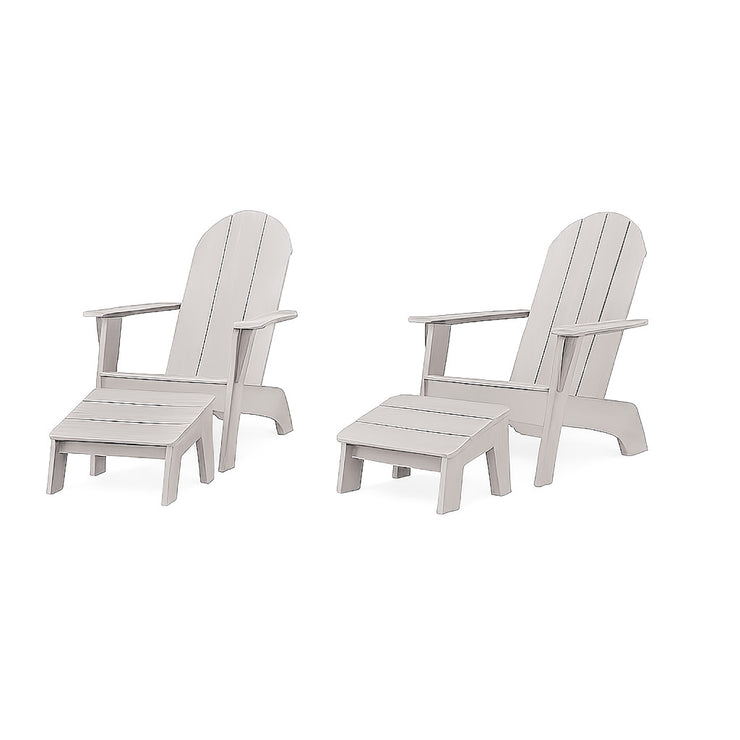 Curved Adirondack Chair and Ottoman Bundle