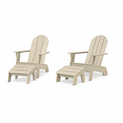 Curved Adirondack Chair and Ottoman Bundle