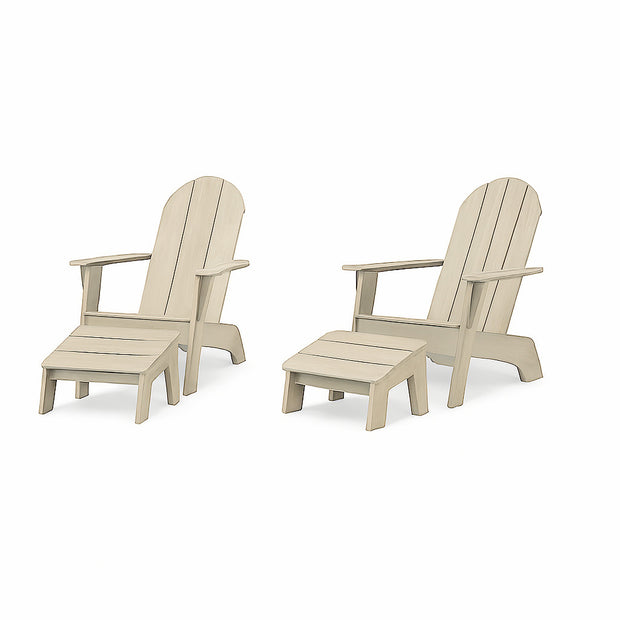 Curved Adirondack Chair and Ottoman Bundle
