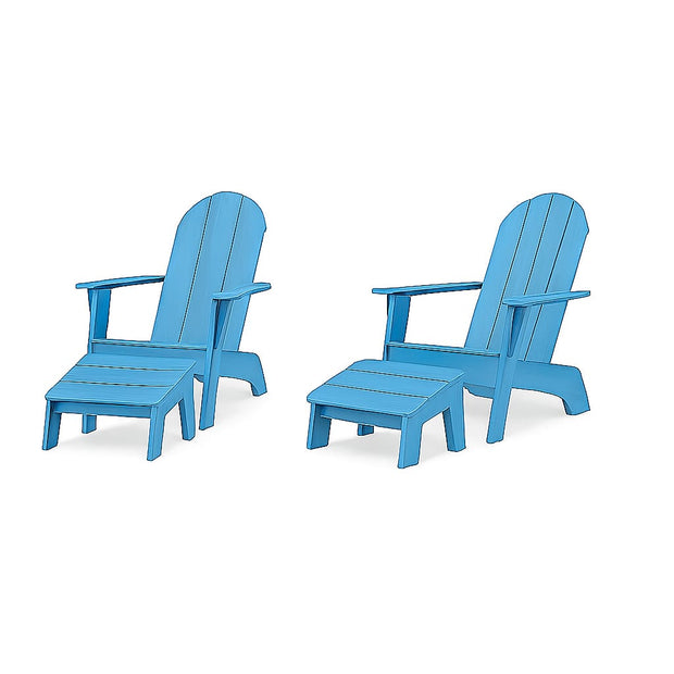 Curved Adirondack Chair and Ottoman Bundle