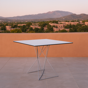 FAZ Square Table - Stainless Steel Base