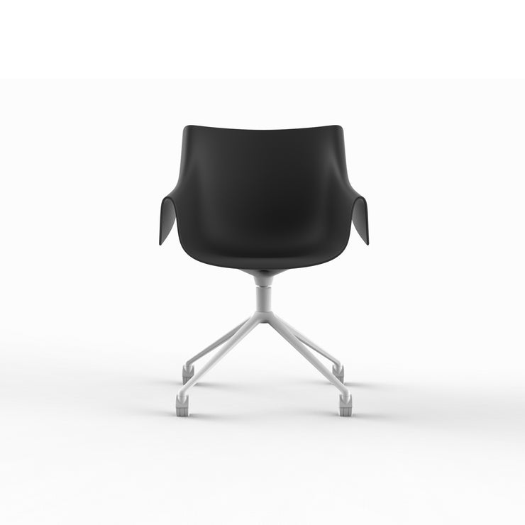 Manta Swivel Caster Armchair - Set of Two