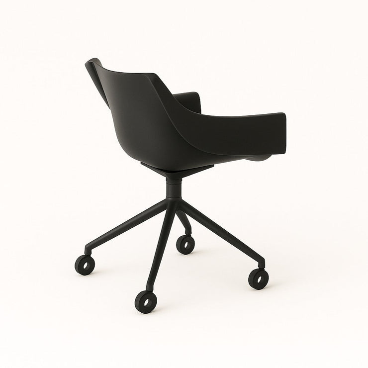 Manta Swivel Caster Armchair - Set of Two