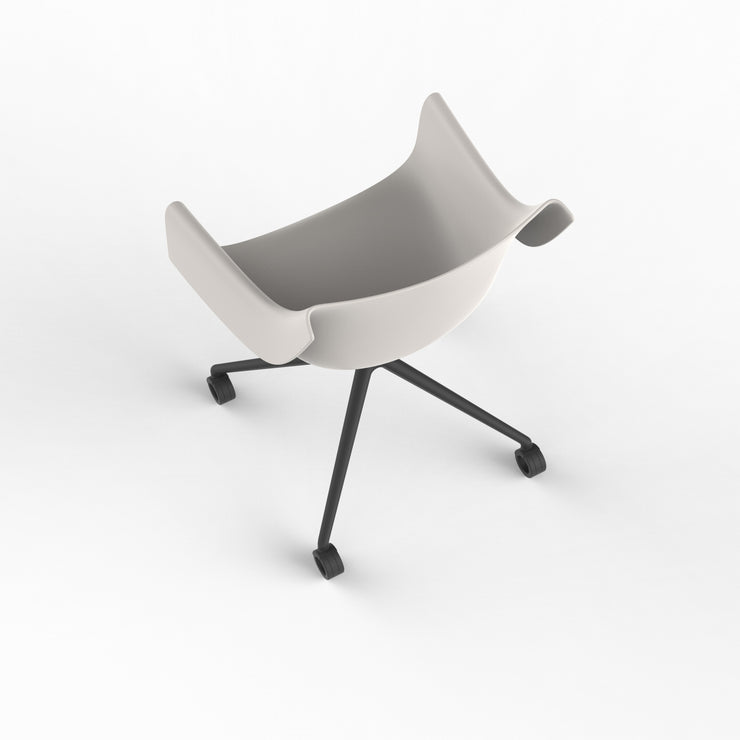 Manta Swivel Caster Armchair - Set of Two
