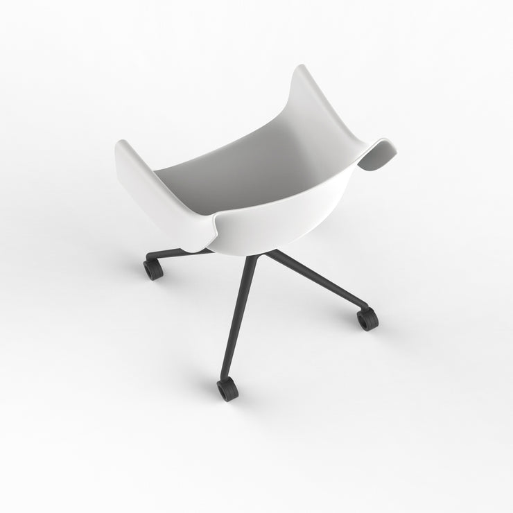Manta Swivel Caster Armchair - Set of Two