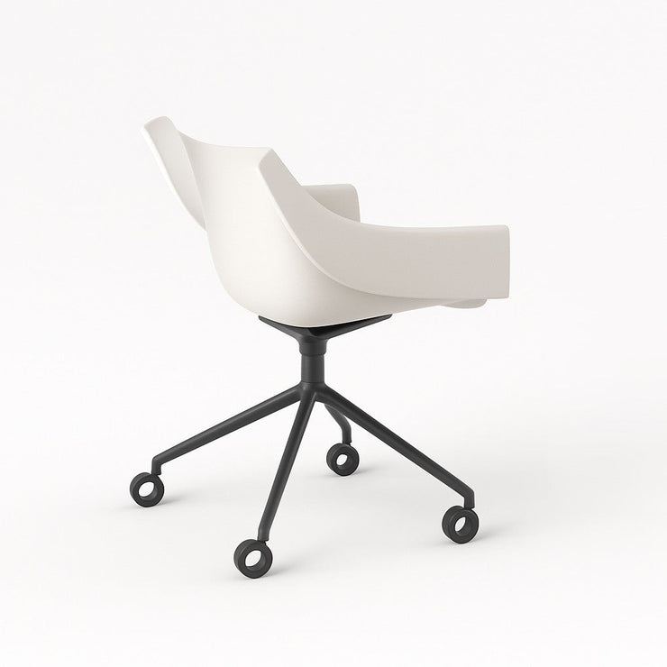 Manta Swivel Caster Armchair - Set of Two