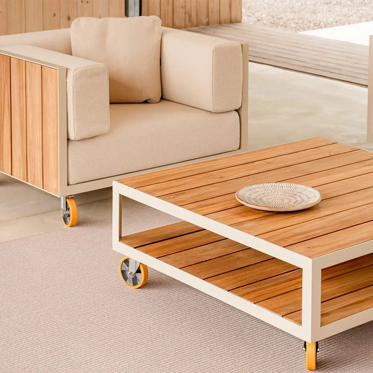 Vineyard Collection - Large Coffee Table with Wheels - Molecule Design-Online 