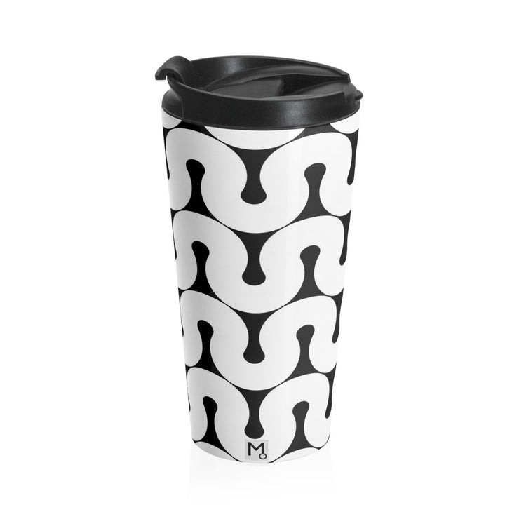 Groovy Stainless Steel Travel Mug - Molecule Design-Online 