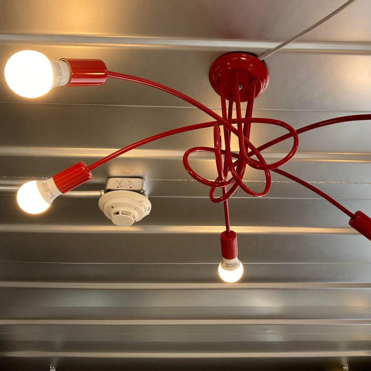 Floor sample - Octopus Lamp / 5 head/Red - Only delivers in Santa Fe, NM - Molecule Design-Online 