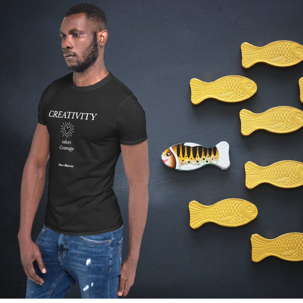 Courage - Short-Sleeve Unisex T-Shirt / Blk - Molecule Design-Online 