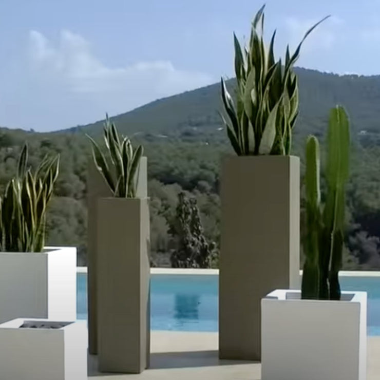 Square Tower Planter 25x25x100cm - Molecule Design-Online 