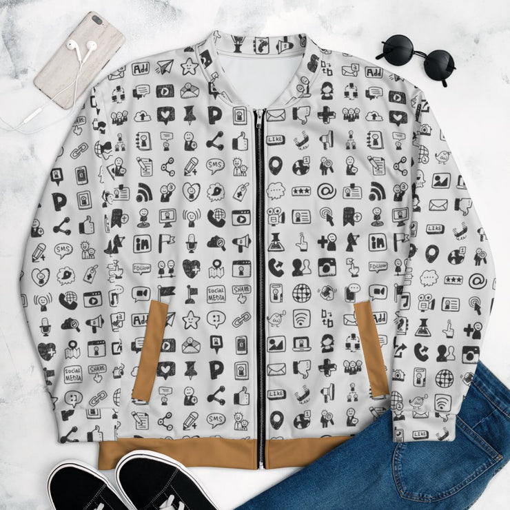 Icons Unisex Bomber Jacket - Molecule Design-Online 
