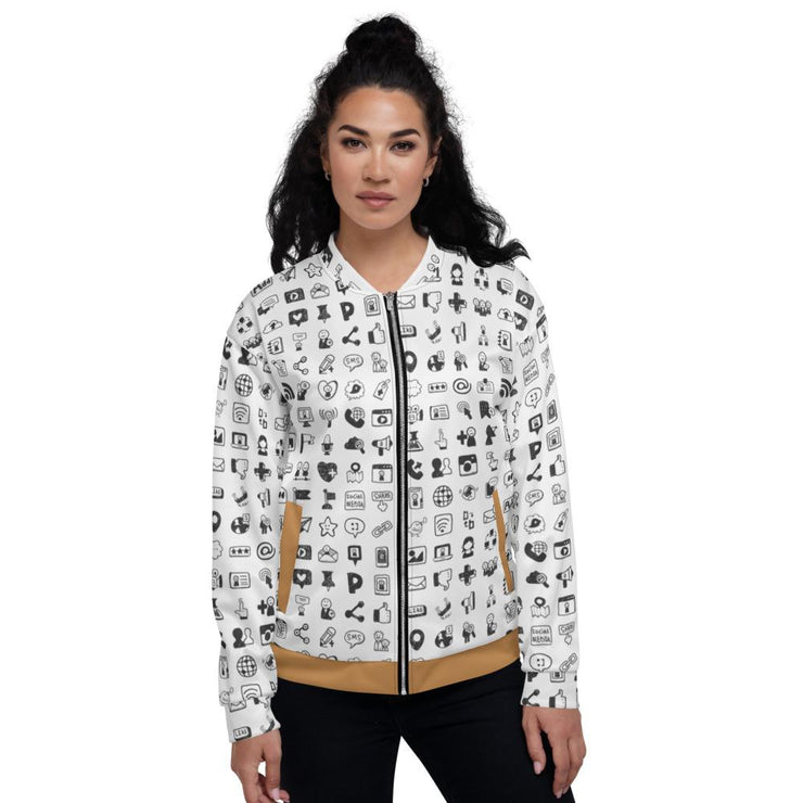 Icons Unisex Bomber Jacket - Molecule Design-Online 