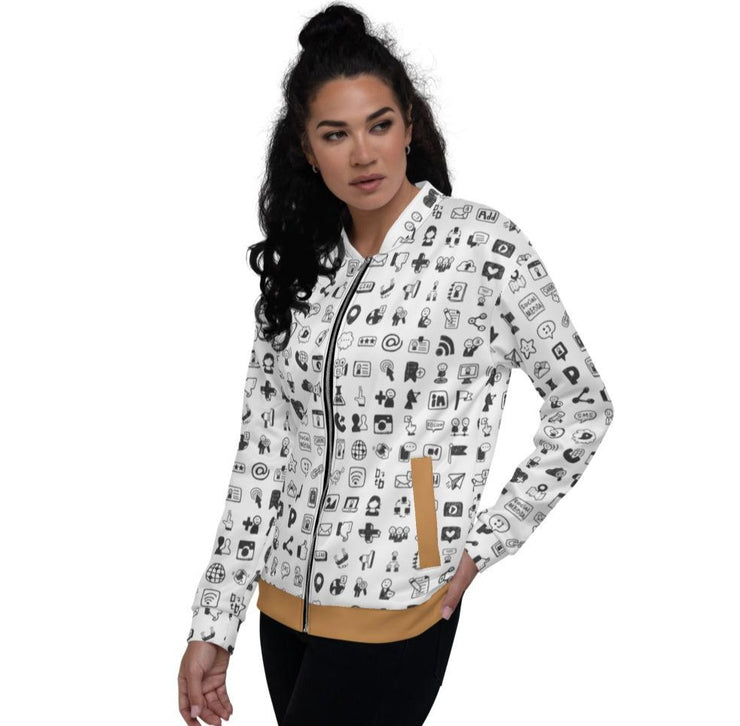 Icons Unisex Bomber Jacket - Molecule Design-Online 