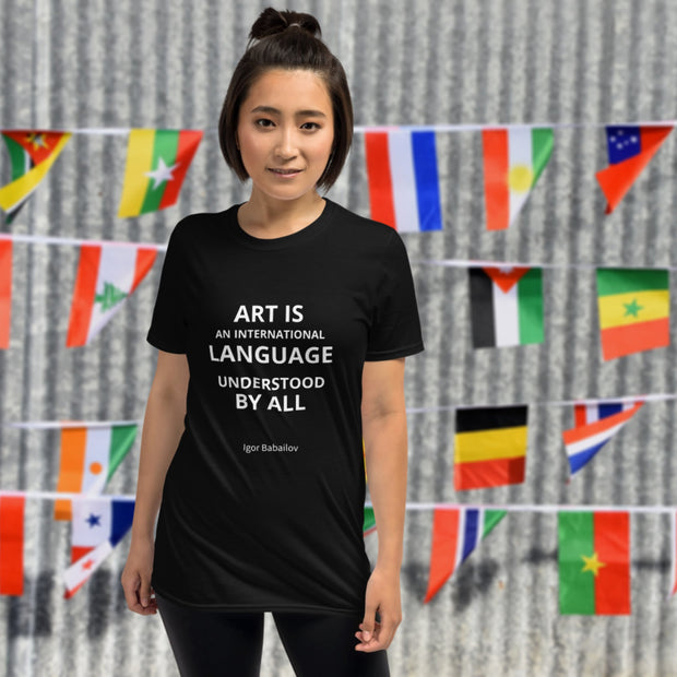 Art Is Language - Short-Sleeve Unisex T-Shirt / Blk - Molecule Design-Online 
