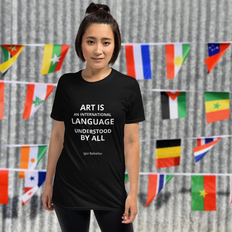Art Is Language - Short-Sleeve Unisex T-Shirt / Blk - Molecule Design-Online 