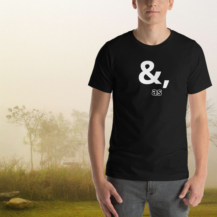 And, as - Short-Sleeve Unisex T-Shirt / Blk - Molecule Design-Online 