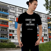Mondrian Curves - Short-Sleeve Unisex T-Shirt / Blk - Molecule Design-Online 