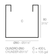 Cylinder Planter  80x80 - Red - Molecule Design-Online 