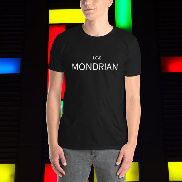 I Love Mondrian - Short-Sleeve Unisex T-Shirt / Blk - Molecule Design-Online 