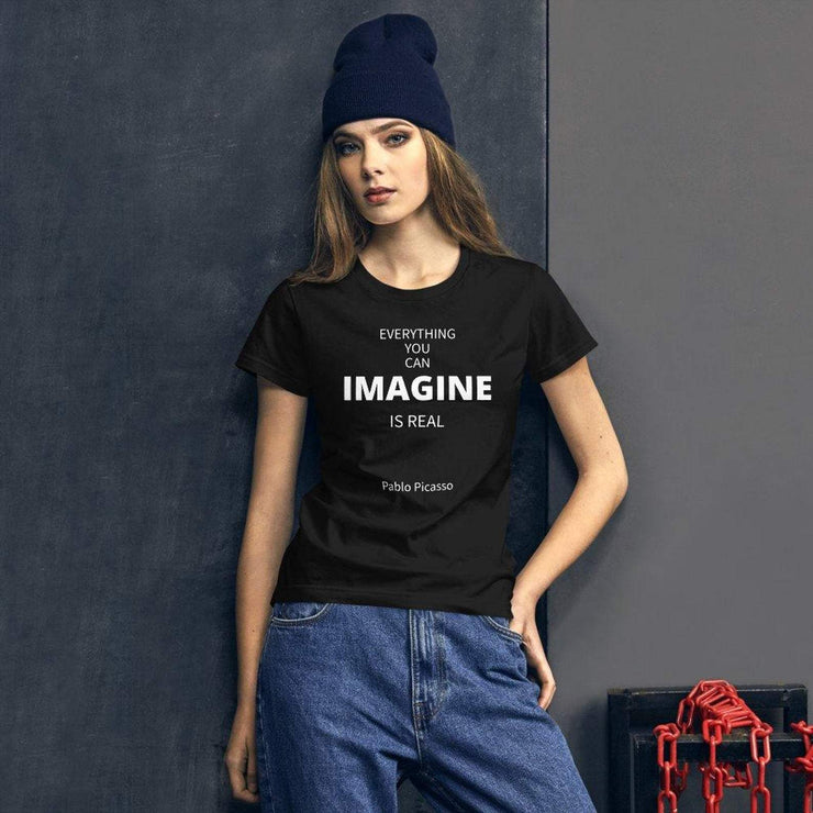 Imagine - Short-Sleeve Unisex T-Shirt / Blk - Molecule Design-Online 
