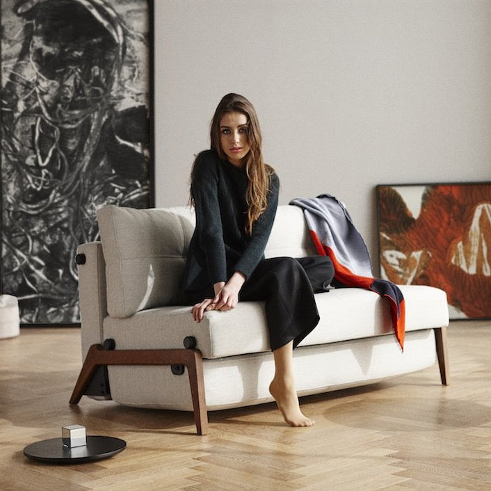 Cubed 02 Deluxe Sofa, Dark Wood Legs (Full, Queen) - Molecule Design-Online 