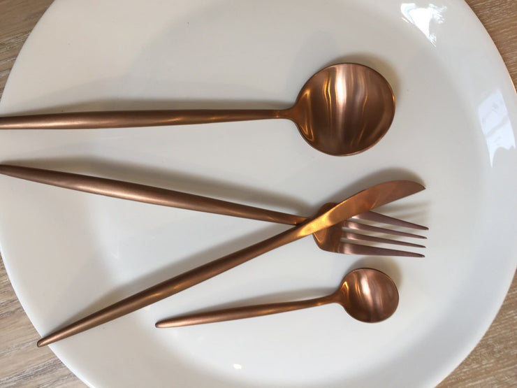 Lisboa Flatware - Rose Gold - Set of 4 - Molecule Design-Online 