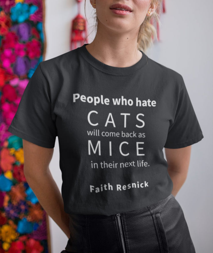 Cats, Mice - Short-Sleeve Unisex T-Shirt / Blk - Molecule Design-Online 