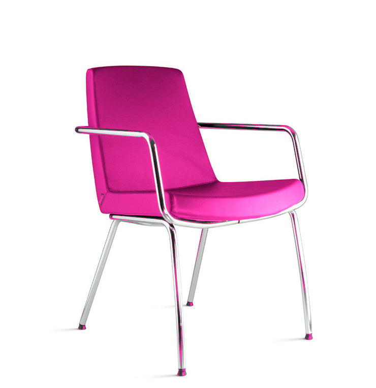Jolly Four Leg Chair - Chrome Arms - Molecule Design-Online 