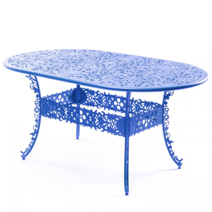 Industry Collection - Aluminium Oval Table - Molecule Design-Online 