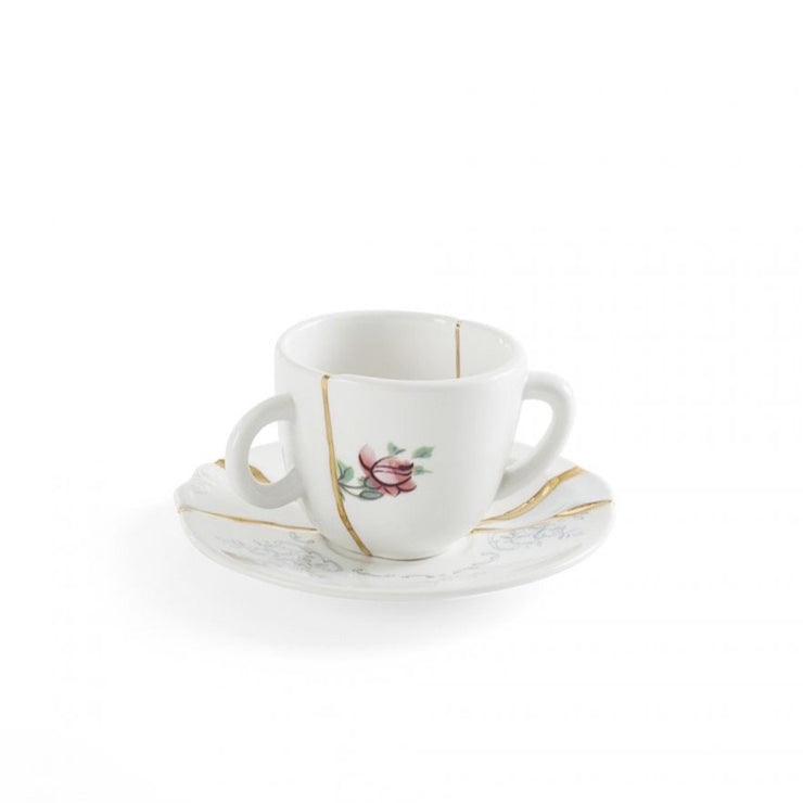 Kintsugi Coffee Cup with Saucer - Set of 2 - Molecule Design-Online 