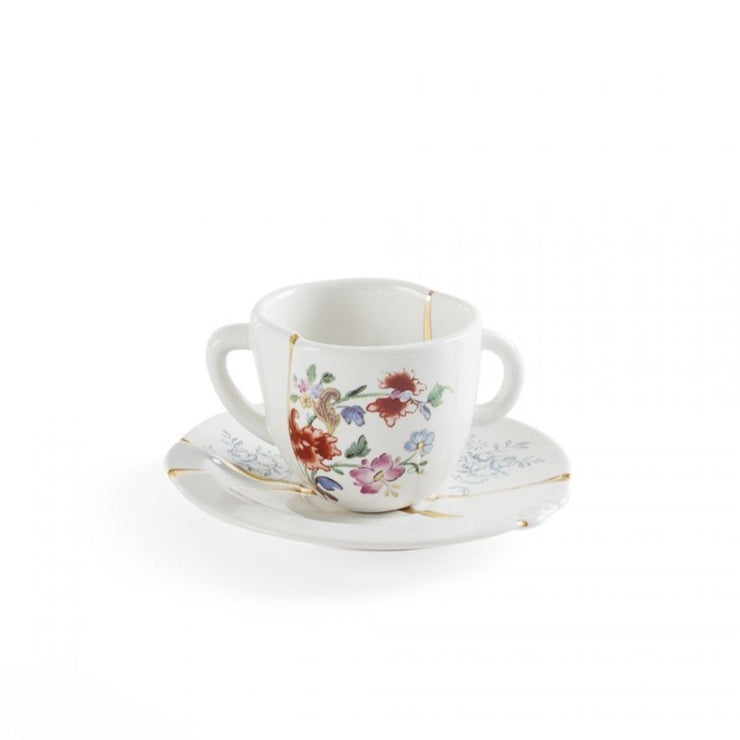 Kintsugi Coffee Cup with Saucer - Set of 2 - Molecule Design-Online 