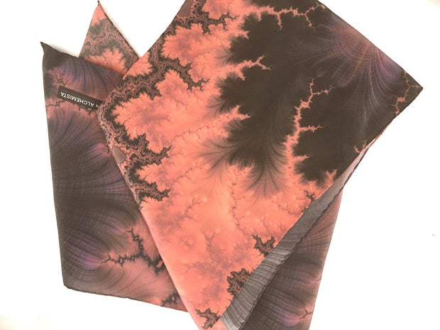 Silk Crepe de Chine Scarf - Molecule Design-Online 