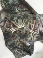 Silk Crepe de Chine Scarf - Molecule Design-Online 